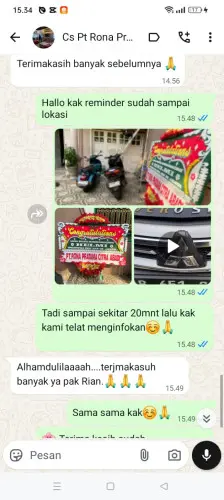 Testimonial Papan Bunga rancamulya